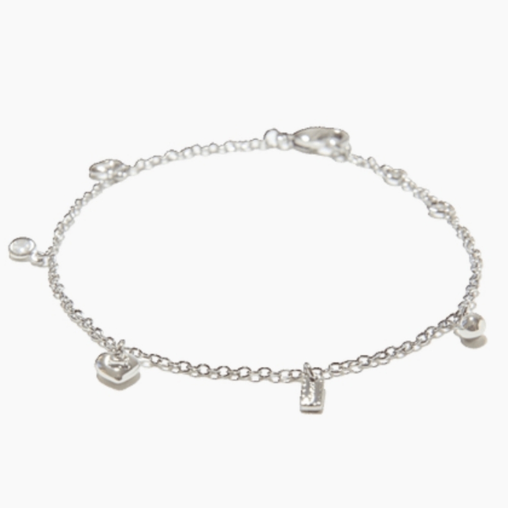 COACH Silver Charm Bracelet with Mini Drop Charms
